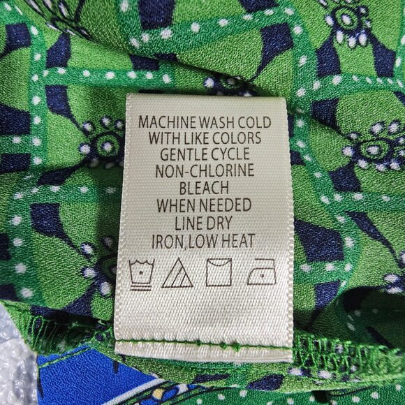 Max Studio Womens Green and Blue Elastic Waist Palazzo Pants Size Large - Picture 14 of 16